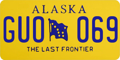 AK license plate GUO069