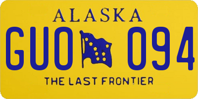 AK license plate GUO094
