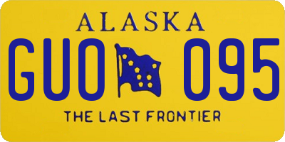AK license plate GUO095