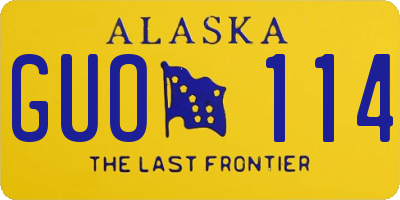 AK license plate GUO114