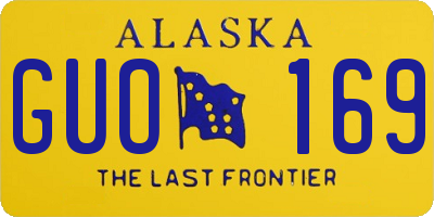 AK license plate GUO169