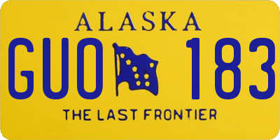 AK license plate GUO183
