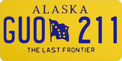 AK license plate GUO211