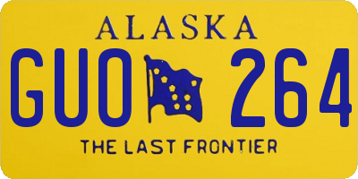 AK license plate GUO264