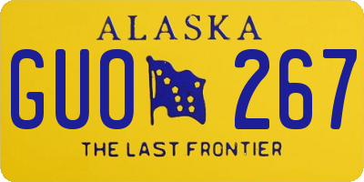AK license plate GUO267