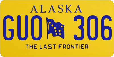 AK license plate GUO306