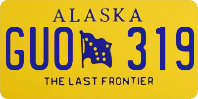 AK license plate GUO319