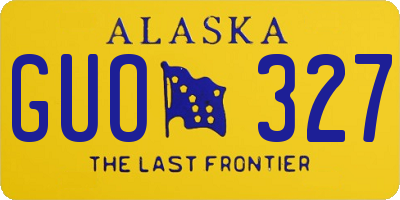 AK license plate GUO327