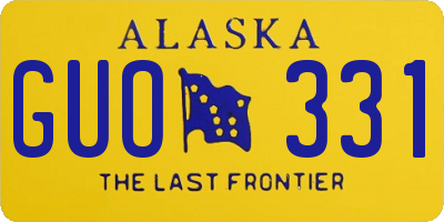AK license plate GUO331
