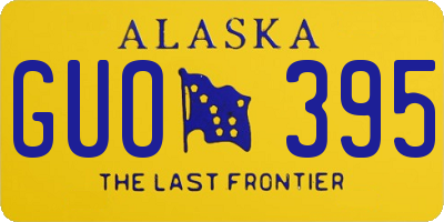 AK license plate GUO395