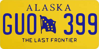 AK license plate GUO399