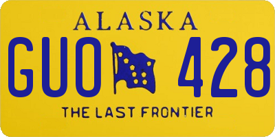 AK license plate GUO428