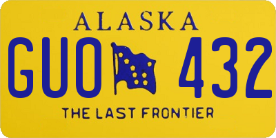 AK license plate GUO432