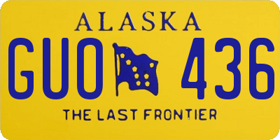 AK license plate GUO436
