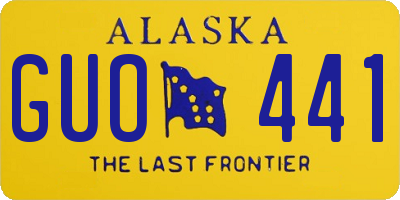 AK license plate GUO441