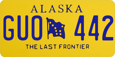 AK license plate GUO442
