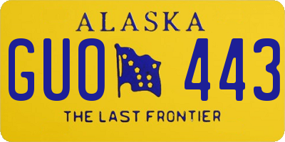 AK license plate GUO443