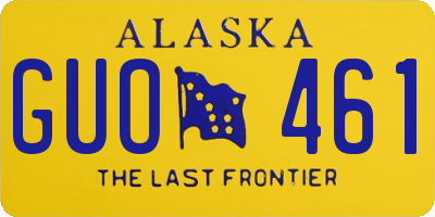 AK license plate GUO461