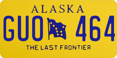 AK license plate GUO464