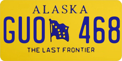 AK license plate GUO468