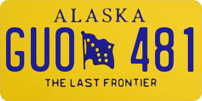 AK license plate GUO481