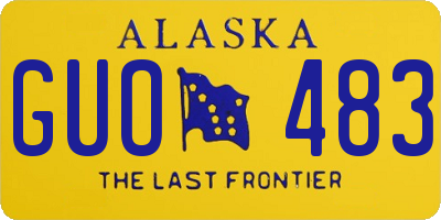 AK license plate GUO483