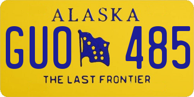 AK license plate GUO485
