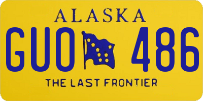 AK license plate GUO486