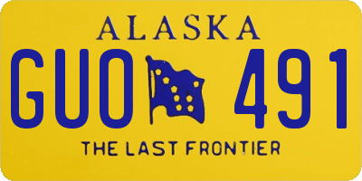 AK license plate GUO491