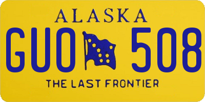 AK license plate GUO508