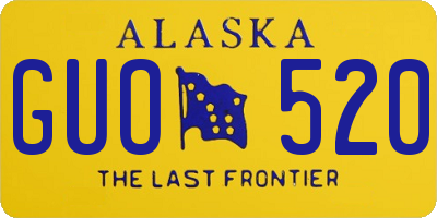 AK license plate GUO520