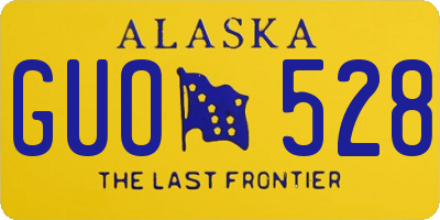 AK license plate GUO528