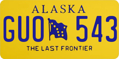 AK license plate GUO543
