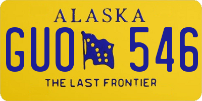 AK license plate GUO546