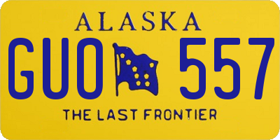 AK license plate GUO557