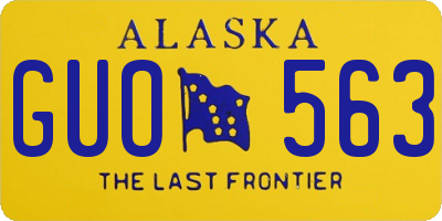 AK license plate GUO563