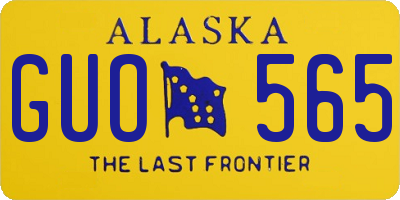 AK license plate GUO565