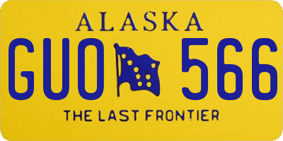 AK license plate GUO566