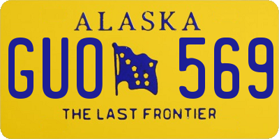 AK license plate GUO569