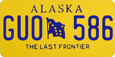 AK license plate GUO586