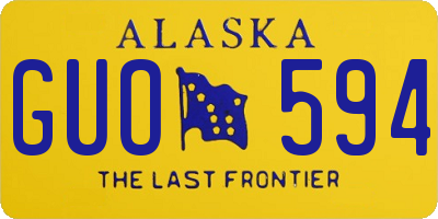 AK license plate GUO594