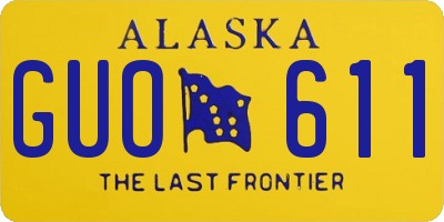 AK license plate GUO611