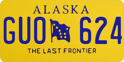 AK license plate GUO624