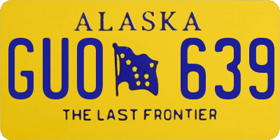 AK license plate GUO639