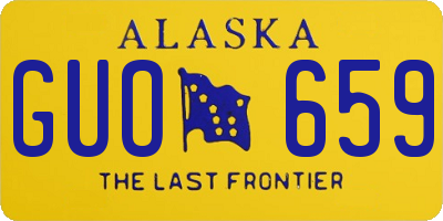 AK license plate GUO659