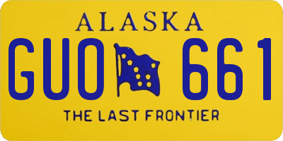 AK license plate GUO661