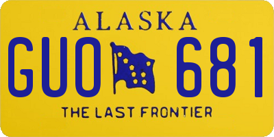 AK license plate GUO681