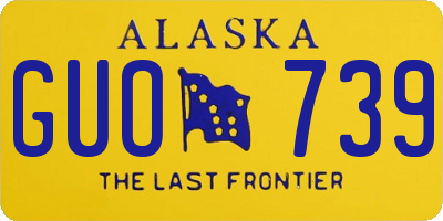 AK license plate GUO739