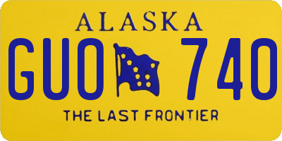 AK license plate GUO740