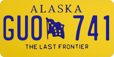 AK license plate GUO741